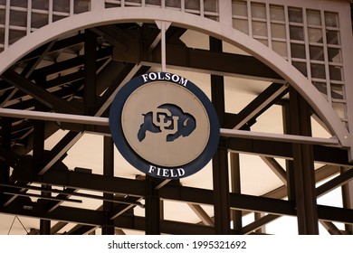 Boulder, CO - June 10, 2021: University Of Colorado Boulder, CU Boulder Folsom Field Buffaloes Logo