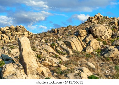 Boulder Formation Hill At  Apple Valley, California,  In The Mojave Desert.