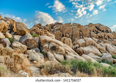 Boulder Formation Hill At  Apple Valley, California,  In The Mojave Desert.