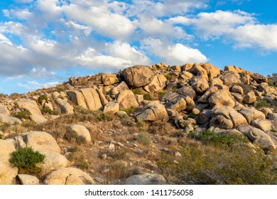 Boulder Formation Hill At  Apple Valley, California,  In The Mojave Desert.