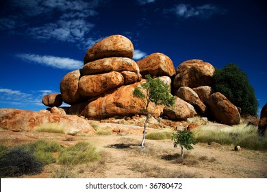 Boulder Formations At The Devils Marbles Conservation Reserve