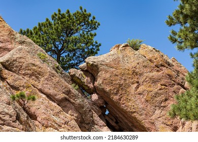 Boulder Red Rocks landscape south of Centennial Trailhead, Boulder, Colorado, USA - Shutterstock ID 2184630289