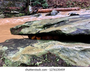 Boulder in river