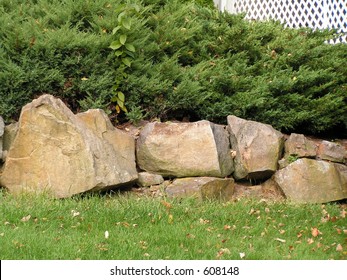 Boulder Wall In Residential Neighborhood, Montgomery County, PA