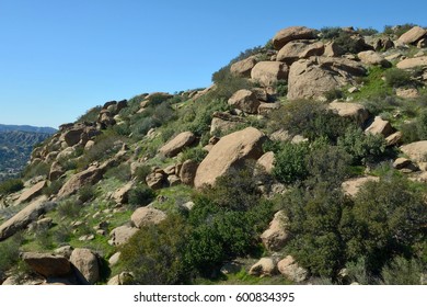 Boulders At Santa Susana Pass State Park In Chatsworth California Overlooking Simi Valley