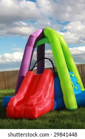 Bounce House In Back Yard