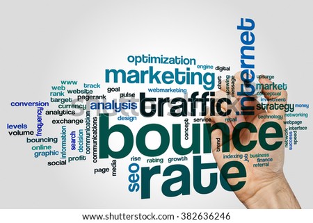 Bounce rate concept word cloud background