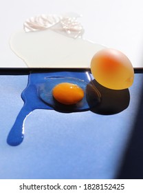 The Bouncing Egg Experiment, One Egg Broke Out Of Its Eggshell Membrane.