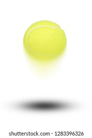 Bouncing Tennis Ball On White Background