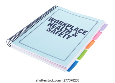 Bound Document On White Background - Workplace Health And Safety