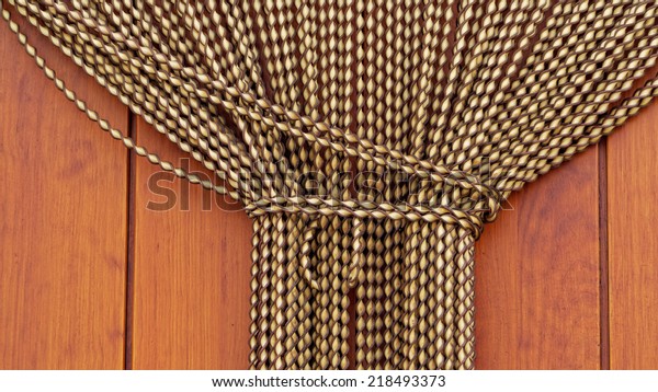 Bound Spanish Door Curtains Fly Screen Stock Photo Edit Now