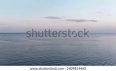 Boundary of ocean and sky at sunset