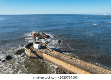 Boundless Majesty: Foz Do Douros Aquatic Embrace Embracing Concretes Contours