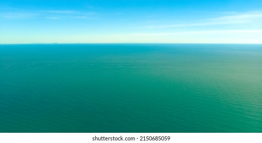 Boundless Sea Blue Water, Endless Horizon, Natural Landscape