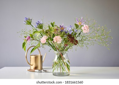 Bouquet 006, step by step installation of flowers in a vase. Flowers bunch, set for home. Fresh cut flowers for decoration home. European floral shop. Delivery fresh cut flower. - Shutterstock ID 1831661560