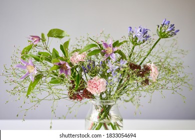 Bouquet 006, Step By Step Installation Of Flowers In A Vase. Flowers Bunch, Set For Home. Fresh Cut Flowers For Decoration Home. European Floral Shop. Delivery Fresh Cut Flower.