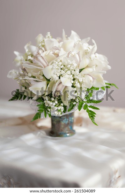 Bouquet Beautiful Flowers Vase Morning Sunlight Stock Photo Edit