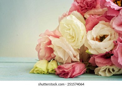 bouquet of eustoma flowers