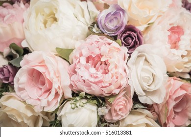 bouquet flowers background - vintage effect filter