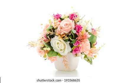 Bouquet flowers isolated on white - Shutterstock ID 193368635
