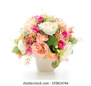 Bouquet flowers isolated on white - Shutterstock ID 193814744