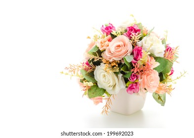Bouquet flowers isolated on white - Shutterstock ID 199692023