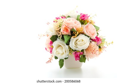 Bouquet flowers isolated on white - Shutterstock ID 200586068