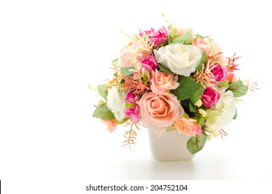 Bouquet flowers isolated on white - Shutterstock ID 204752104