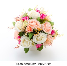 Bouquet flowers isolated on white - Shutterstock ID 210551407