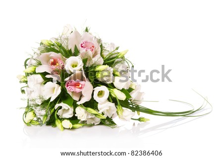 Bouquet of flowers isolated on white