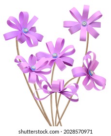 A Bouquet Of Folded Paper Flower Banches With Clipping Path