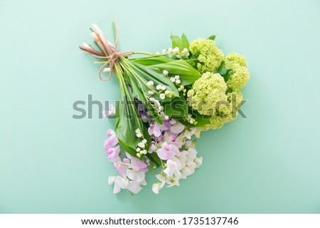 Similar – Green bouquet bow and decoration