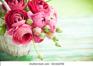 Bouquet Of Pink Ranunculus