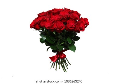 Bouquet Red Roses On White Background Stock Photo 417560899 | Shutterstock