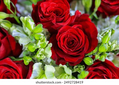 Bouquet of roses in a romantic flower arrangement - Powered by Shutterstock