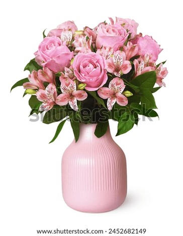 Similar – Image, Stock Photo Rose in vase on table