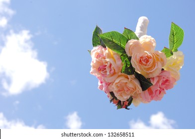 Bouquet Toss In The Sky