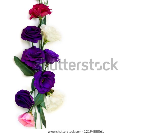 Bouquet Violet White Pink Red Flowers Stock Photo Edit Now 1219488061