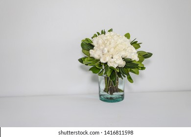 gardenia and hydrangea bouquet