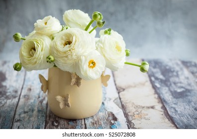 Bouquet Of White Ranunculus.