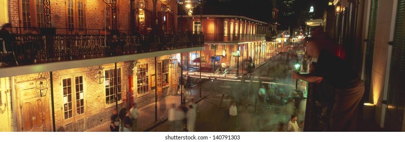 Bourbon Street at the French Quarter in New Orleans, Louisiana