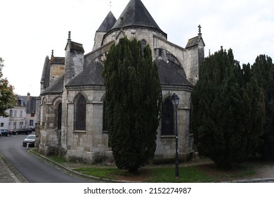 Bourges, France - 04 30 2022 : Saint Pierre Catholic Church, Exterior View, City Of Bourges, Department Of Cher, France