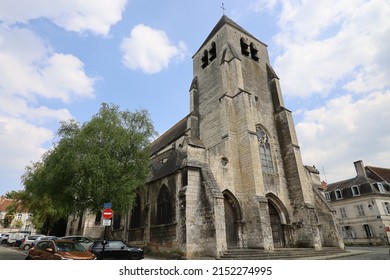 Bourges, France - 04 30 2022 : Saint Pierre Catholic Church, Exterior View, City Of Bourges, Department Of Cher, France