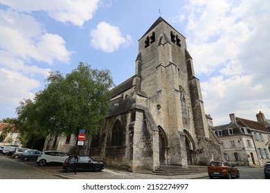 Bourges, France - 04 30 2022 : Saint Pierre Catholic Church, Exterior View, City Of Bourges, Department Of Cher, France