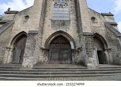 Bourges, France - 04 30 2022 : Saint Pierre Catholic Church, Exterior View, City Of Bourges, Department Of Cher, France