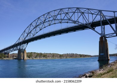 Bourne Bridge Over Cape Cod Canal MA USA