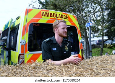 Bournemouth, UK September 01, 2018 South Western Ambulance Service NHS Foundation Trust Keeps Their Emergency Services Ready At The Airshow 