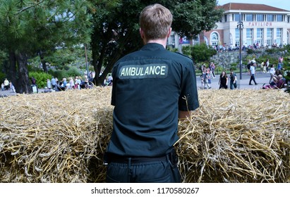 Bournemouth, UK September 01, 2018 South Western Ambulance Service NHS Foundation Trust Keeps Their Emergency Services Ready At The Airshow 