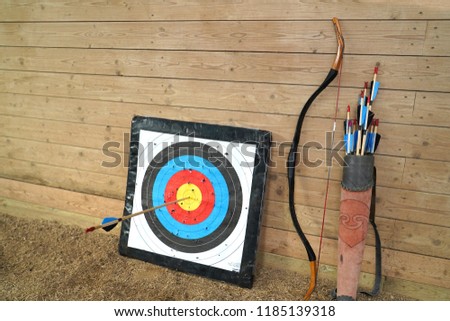Bow and arrow old weapon system archery.