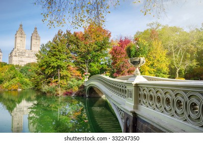 The Bow Bridge In Central Park